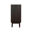 Pemberly Row 4-Door Carved Solid Wood Sideboard in Dark Brown