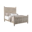Pemberly Row 3-piece Floral Carved Solid Wood Bedroom Set in Gray