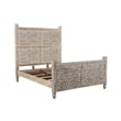 Pemberly Row 3-piece Floral Carved Solid Wood Bedroom Set in Gray