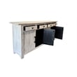 Pemberly Row Traditional 4-drawer 4-Door Solid Wood Sideboard in White