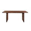 Pemberly Row 7-piece Live Edge Solid Wood Dining Set in Dark Brown