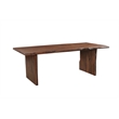 Pemberly Row 9-piece Live Edge Solid Wood Dining Set in Dark Brown