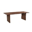 Pemberly Row 9-piece Live Edge Solid Wood Dining Set in Dark Brown