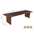 Pemberly Row 13-piece Live Edge Solid Wood Dining Set in Dark Brown