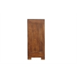 Pemberly Row 4-Door Geometric Solid Wood Sideboard in Dark Brown
