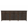 Pemberly Row 6-drawer 6-Door Carved Solid Wood Sideboard in Brown