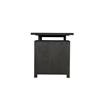 Pemberly Row Floral Carved Solid Wood Desk with 3 Drawers and 1 Cabinet in Black