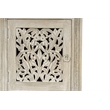 Pemberly Row Floral Carved Solid Wood Desk with 3 Drawers and 1 Cabinet in White