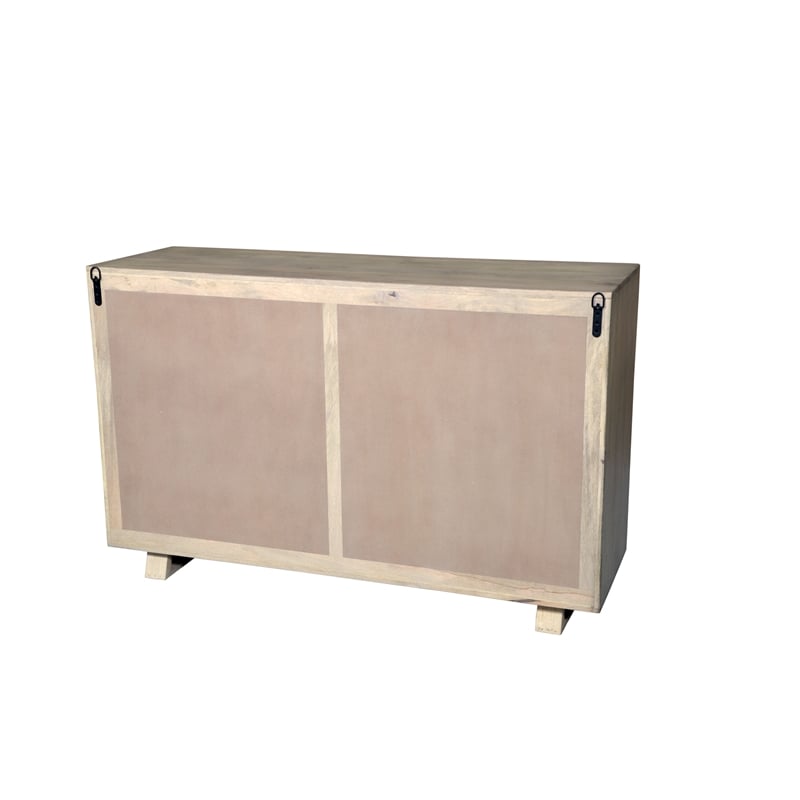 Pemberly Row Handcrafted Solid Wood Dresser with 6 Drawers in Weathered Gray