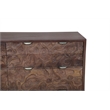 Pemberly Row Carved and Handcrafted Solid Wood Dresser with 6 Drawers in Brown