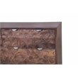 Pemberly Row Carved and Handcrafted Solid Wood Dresser with 6 Drawers in Brown