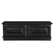 Pemberly Row Carved Solid Wood Ottoman with Lift Top Storage in Dark Brown