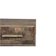 Pemberly Row Modern Carved Solid Wood Nightstand with 2 Drawers in Dark Brown