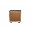 Pemberly Row Modern Carved Solid Wood Nightstand with 2 Drawers in Dark Brown