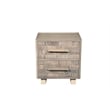 Pemberly Row Modern Carved Solid Wood Nightstand with 2 Drawers in Gray Wash