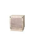 Pemberly Row Modern Carved Solid Wood Nightstand with 2 Drawers in Gray Wash