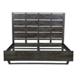 Pemberly Row King Size Panel Bed Handcrafted from Solid Wood in Dark Brown