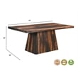 Pemberly Row Dark Brown Wood 7-Piece Dining Set with Live Edge Table and Chairs