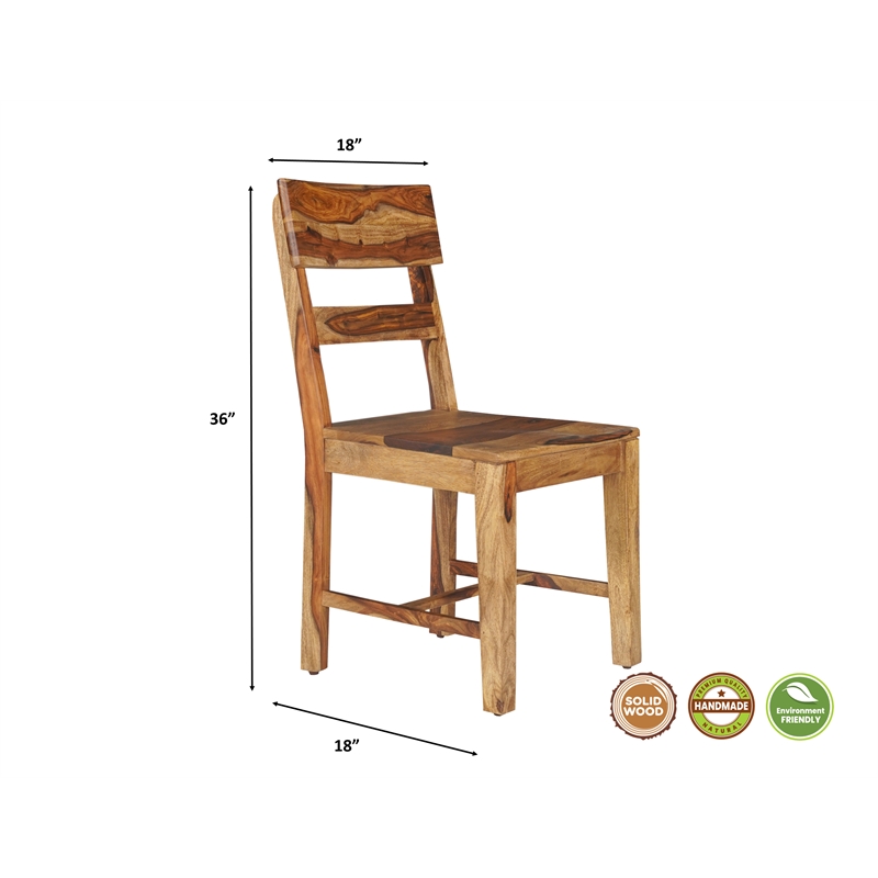 Pemberly Row Brown Wood 7-Piece Dining Set with Rectangular Table and Chairs