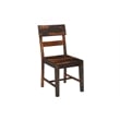 Pemberly Row Dark Brown Wood 7-Piece Dining Set with Live Edge Table and Chairs