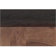 Pemberly Row Square Wood Coffee Table Mango Wood Dark Brown Top with Dark Base