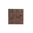 Pemberly Row Square Wood Coffee Table Mango Wood Dark Brown Top with Dark Base