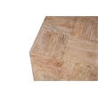 Pemberly Row 2-Piece Wood Living Room Set Square Coffee and End Tables Brown