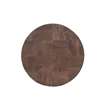 Pemberly Row 2-Piece Wood Living Room Set Round Coffee and End Tables Dark Brown