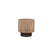 Pemberly Row 2-Piece Wood Living Room Set Round Coffee and End Tables Brown