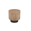 Pemberly Row 2-Piece Wood Living Room Set Round Coffee and End Tables Brown