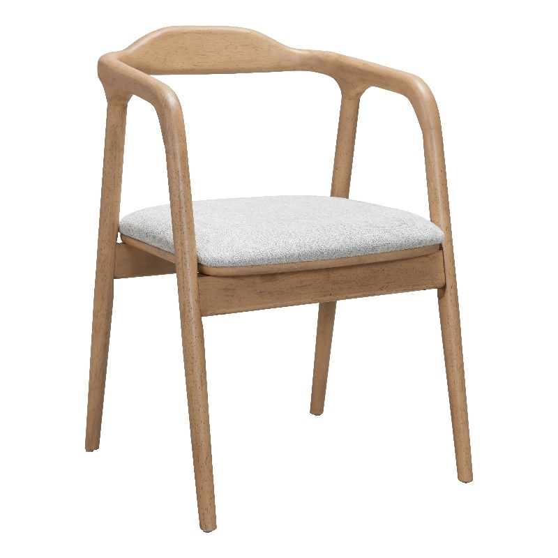 Pemberly Row Contemporary Assembled Solid Wood Dining Chair Beige