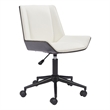 Pemberly Row Contemporary Engineered Wood Office Chair White