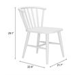 Pemberly Row Contemporary Aluminum Outdoor Dining Chair White
