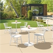 Pemberly Row Contemporary Aluminum Outdoor Dining Chair White