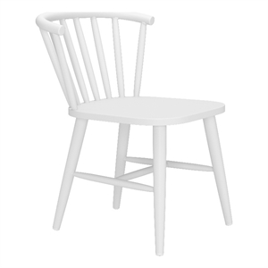Pemberly Row Contemporary Aluminum Outdoor Dining Chair White