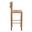 Pemberly Row Contemporary Assembled Aluminum Outdoor Barstool Natural