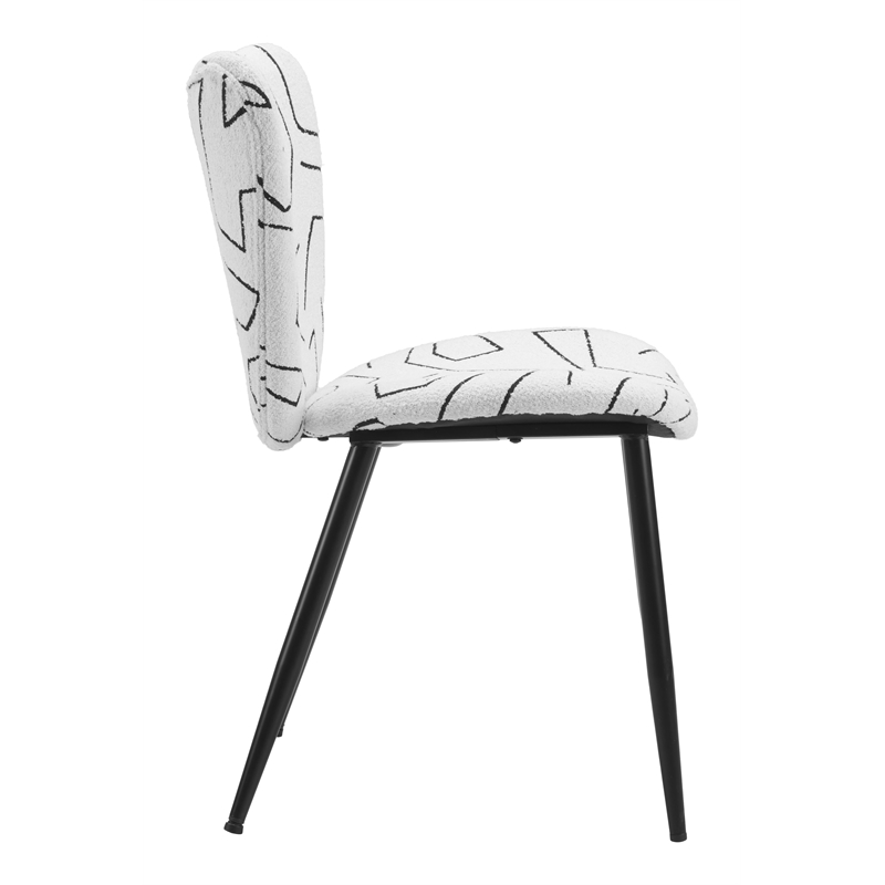 Pemberly Row Contemporary Engineered Wood Dining Chair White