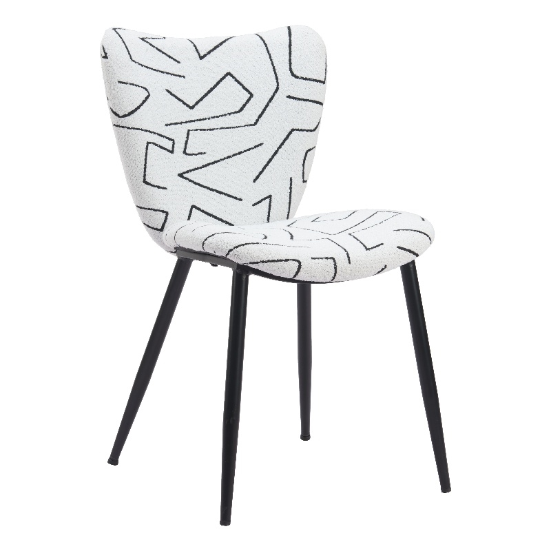 Pemberly Row Contemporary Engineered Wood Dining Chair White