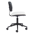Pemberly Row Contemporary Engineered Wood Office Chair White & Black