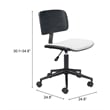Pemberly Row Contemporary Engineered Wood Office Chair White & Black