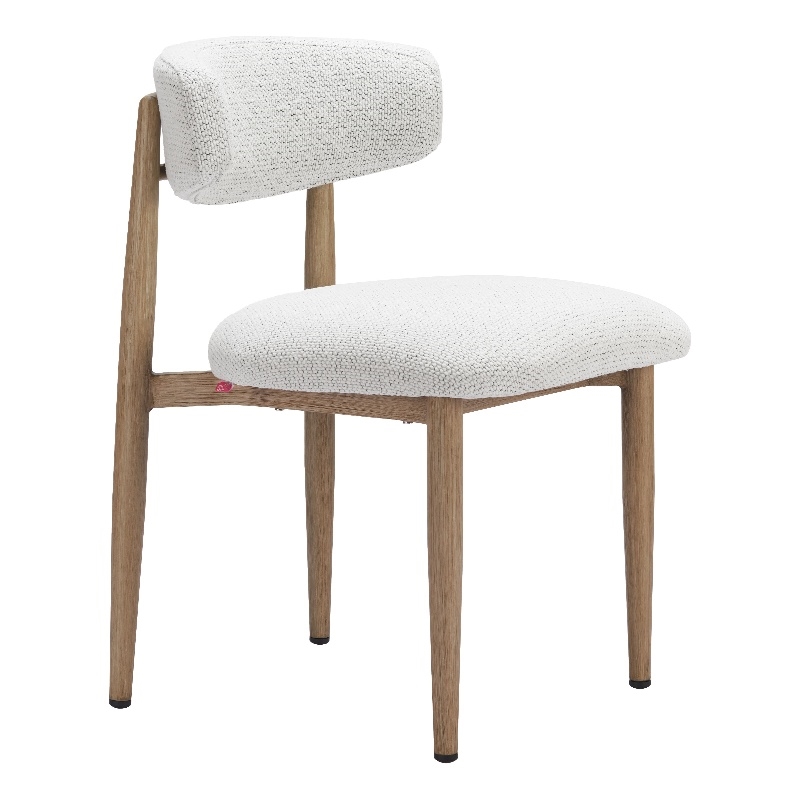 Pemberly Row Contemporary Aluminum Outdoor Dining Chair White