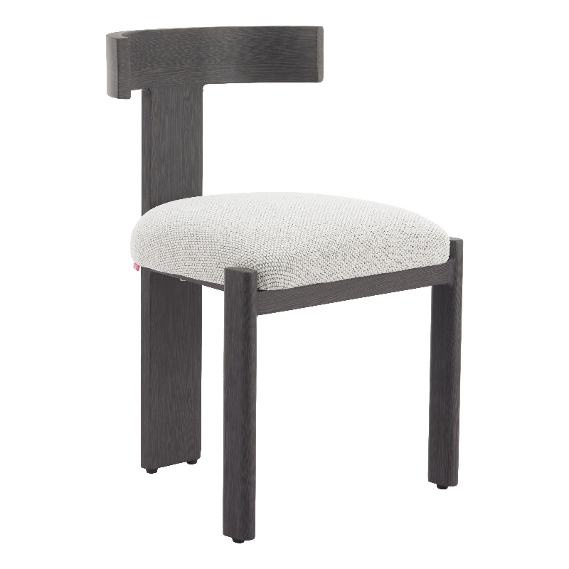 Pemberly Row Contemporary Outdoor Dining Chair Black & Beige