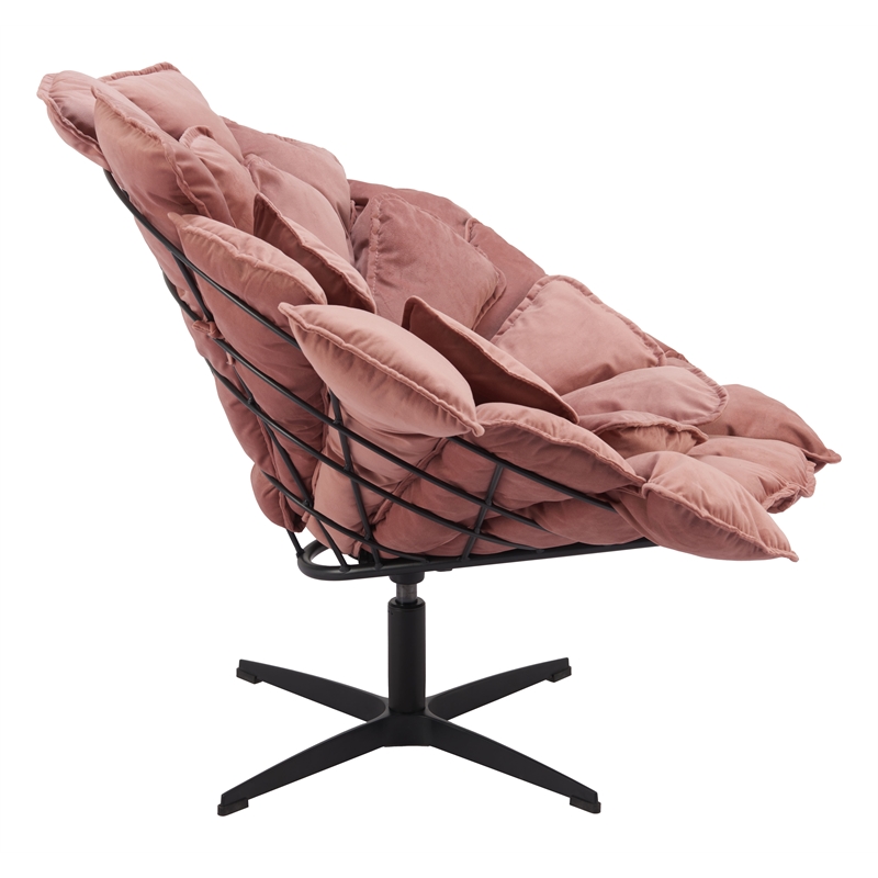 Pemberly Row Modern / Contemporary Engineered Wood Accent Chair Pink