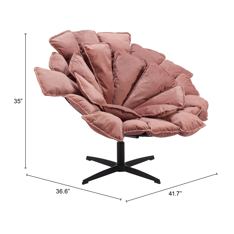 Pemberly Row Modern / Contemporary Engineered Wood Accent Chair Pink