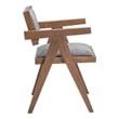 Pemberly Row Contemporary Solid Wood Dining Chair Gray & Walnut