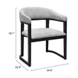 Pemberly Row Modern / Contemporary Solid Wood Dining Chair Gray