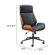 Pemberly Row Contemporary Office High Back Office Chair Black