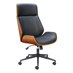 Pemberly Row Contemporary Office High Back Office Chair Black