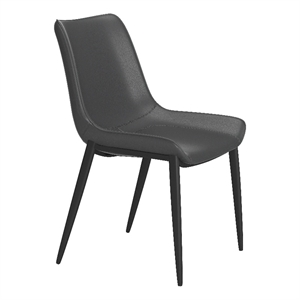 Pemberly Row Contemporary Engineered Wood Dining Chair Black