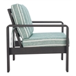 Pemberly Row Contemporary Assembled Aluminum Outdoor Armchair Green